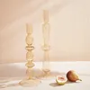 Candele Bandele Stick Glass Crystal Affitto Candele Porta di candele per Buring Led Party and Wedding Centrotavola