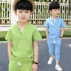 Vêtements Ensemble en deux pièces pour enfants coréens Coton Coton Coton confortable Suit à manches courtes grosses vêtements