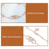 STRANDS SILVER 925 Ankjes vrouwen Infinity Hart Leg Bracelet Cubic Zirconia Rose Gold Foot Chain Summer Beach Stijlvolle sieraden Gift