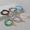 Strängar 3x4mm fasetterade kristallpärlor armband färgglada runda glas par pärlast elastiska charm armband jubileum armband gåva