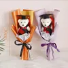 Dekorativa blommor Alla hjärtans dag Graduation Gift Cartoon Lovely Bear Bouquet Decoration Animal