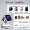 Chargers Bonola Z Type Metal 3in1 Chargeur sans fil pour iPhone 13/15/14 Pro Max Fast Macsafe Wireless Chargers pour Apple Watch 8 / AirPods 2