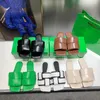 mode kvinnor patch platt mules sommar man tofflor lyx designer flicka hem sandal sexiga skjutreglage 2024 nya casual skor loafer green sandale slide woman gåva storlek 35-40