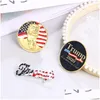 Épingles, broches Trump Brooch American IC Republican Election Diamond Pin Badge Commémoratif WY11555554005 Drop livraison bijoux dhgtr