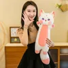 Duży rozmiar Kawaii Cat Red Fush Pluszowa zabawka miękka słodka lalka dla zwierząt nadziewana długa poduszka poduszka na poduszkę dla dzieci prezenty urodzinowe 240416