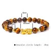 Strands Fengshui Pixiu Bracelet Natural Obsidian Stone Beads Bracelets For Women Men Wealth Good Luck Buddha Unisex Wristband Jewelry