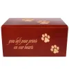 Urns en bois KeepSake Urn Box Pet Memorial Urn Dog Chat Ashes Box Box Pet Paw Crémation funéraire personnalisée Urnes Chiens de chat