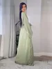 Roupas étnicas Eid Diamond Abaya Dress Set Mulheres Muçulmanas Abayas Marrocos Caftan Robe Satin maxi vestidos femme musulman sets 2024