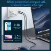 Chargers 65W Gan Charger rapide Charge rapide Téléphone mobile Adaptateur de charge d'ordinateur portable pour iPhone Huawei Xiaomi MacBook Air PD USB Type C Charger