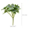 Fleurs décoratives Faux de feuilles artificielles Décorts Shamrock Green Plant simulation imitée simulée fausse verdure maison