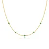 Colliers Gold plaqué Crystal Bleu Fleur Collier pour femmes Bijoux Green Pendant Collier Luxury Choker Corée New Wholesale Bijoux cadeau