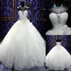 Abito da sposa in abito da ballo di tulle meraviglioso con perline di strass bling bling abiti da sposa lunghezza abito da sposa205e