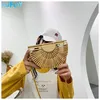 Storage Bags Small Crossbody Shoulder Semicircle Bamboo With Handle For Women 2024 Summer Luxury Beach Handbags Fashion Weave