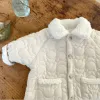 Mounds Criscky 2022 New Winter Children's's Warm Cotton Vestes Girls Vêtements Kids Babies Collier de fourrure Mouilles de style coréen