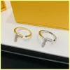 Frauen Luxurys Designerringe Diamant F Ring Engagements für Frauen Liebesring Designer Schmuck Silber Gold Ring Großhandel