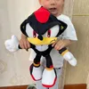 Pluche poppen 40 cm Nieuwe Dark Hell Blue Shadow Hedgehog Soundwave pluche speelgoed vullende pop Dier katoenen speelgoed Childrens Birthday Gift T240422