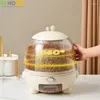 Opslagflessen 360 ° roteerbare rijstdispenser automatische soja maïs koffiebonen doos afgesloten korrel emmer keuken voedsel
