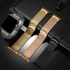 Bracelet en acier en bambou en boucle magnétique Bandle de sangle de sangle réglable Bandle de montre pour Apple Watch Series 3 4 5 6 7 8 9 Iwatch 40 / 41mm 44/45 mm Ultra 49 mm