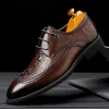 Men de luxe Chaussures en cuir authentiques décontractées Business Oxfords Designer Shoes Fashion 2024 Classic Leather Marid Robe Chaussures