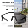 Solglasögon Kapvoe Photochromic Cycling Solglasögon för män Glasögon Fashion Mountain Bicycle Road Speed ​​Cool Goggles Eyewear Sports MTB Bike