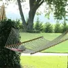 Lägermöbler original Pawleys 13oC Original Deluxe Cotton Rope Hammock med gratis förlängningskedjor Trädkrokar Nature vandring Seesaw Camp Y240423