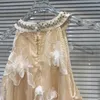 Robes décontractées 2024 Style classique d'été Classic Style tridimensionnel en forme de fleur en forme de fleur Per perle Cold de mousse