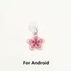 Téléphone cellulaire Anti-Dust Gadgets Pink Flowers Téléphone Charge Port Anti-Dust Pild pour iPhone Samsung USB Type C Port Android Protector Protector Dustplugs Y240423