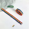 Strands Delysia rei unissex moderno arco -íris pulseira simplicidade temperamento Multicolor Band Birthday Presente