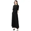 Work Dresses Women Long Culottes Suit Large Size Commute Top Trousers Set With Irregular Hem Blouse Wide Leg 2 Pcs/set For