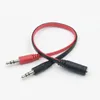 NEU 3,5 mm 1 weibliche bis 2 männliche Aux Audio Kabel Mic Splitter Kabel Ohrhörer -Kopfhörer -Adapterkabel für Telefonpolster Mobile für Telefonpolster Mobile