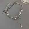 Halsband ny design utsökt stjärna geometriska kristallkedjor choker halsband koreanska mode glänsande smycken för kvinnors jubileumsbröllop
