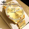Oupinke Luxury Brand Mens Watch Japanese Movement Gold 316 Rostfritt stål Strap Mechanical Watch Waterproof Fashion Original 240417