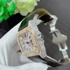 Cadrans fonctionnant des montres automatiques Carter New Mens Watch Sandoz Series 18K Rose Gold avec diamant dos mécanique W20107X7