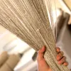 String Door Curtain Plain Tassel Window Panel Retro Room Divider Antimosquito Fly Insect Bug Screen 100 x 200cm 240416