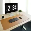 Rests Xiaomi Mijia Office Mouse Pad Dubbelskikt fast färg Läder Cork Gaming Desk Dirt Resistant Stor vattentät för musplatta