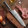 Blad 8 "Damascus Steel Kiritsuke Nakiri Knife 67 Lager VG10 Razor Sharp Chef's Peeling Knife for Sushi Salmon Slicing