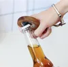 Blank Wooden Beer Bottle Opener with Magnet Wooden Refrigerator Magnet Bottle Opener for Kitchen Gathering Party Wedding Gift