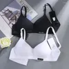 Bras Cotton Girls comodo biancheria intima senza tracce per studenti delle scuole superiori che si radunano per il petto traspirato senza reggiseno ad anello in acciaio