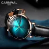 Kits Carnival Top Brand Luxury Automatic Watch For Man Mechanical Watch Leather Sapphire Imperproof Sports Wristwatch Male Relogie