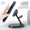 Chargers 3 in 1 15W Magnetic Wireless Chargers Stand For iPhone 12 13 14 Apple Watch Airpods Fast Charging Dock Station Wireless Charger