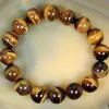 Socchi da 8 mm in pietra naturale tigre di tigre Bracciale marrone tigre marrone perline per perle di perle per uomini donne yoga guarigione braccialetti gioielli