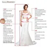 Princess A-Line Wedding Dress 2024 Scoop Pearls Flowers Belt Bow Satin Formella brudklänningar Brud Vestidos de Novia Robe de Mariee