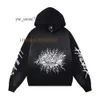 Hellstar Hoodies Sweatshirts Porträt High Street Tide Hip Hop verdickte Athleisure Hand bemalt Taschen Damen Hellstar 6463