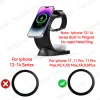Laddare 5in1 RGB Atmosphere Light 15W Magnetic Wireless Charger för iPhone XS XR 11 12 13 14 Pro Max Airpods Pro Apple Watch Stand