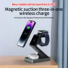 Chargers 3 in 1 Wireless Charger Stand For iPhone 14 13 12 Apple Watch Ultra 8 7 6 Airpods 15W Charging Dock Station