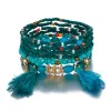 Strands 6Pcs Bohemian Beaded Bracelet Set For Women Tassels Charm Colourful Seed Beads Chain Bangle Female Boho Ethnic Jewelry