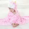 Decken Baby Cartoon Animal Cosplay Po Requisiten empfangen Decke Flanell Süßes rosa Giraffe Design Geborene Säuglingsbad Schlafrobe