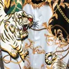 Mäns casual skjortor faller färgglada vintage tiger tryck skjorta klänning camisa maskulina social italienska british stil män lång ärm