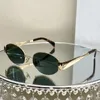 Solglasögon Kvinnor/mäns klassiska små ram Oval Gradient Brand Designer Alloy Mirror Fashion Transparent Glasses