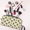 Kosmetikbeutel gestreiftes Blütenblatt Orange Orla Kiely Print Make -up -Tasche für Frauen Reisen Organizer Aufbewahrung Topp Kit Hülle Box